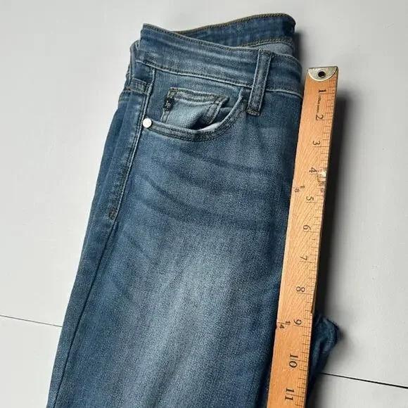 Judy Blue Jeans Womens 9/29 Blue Relaxed Fit Skinny Stretch Pockets Cropped - Picture 10 of 13